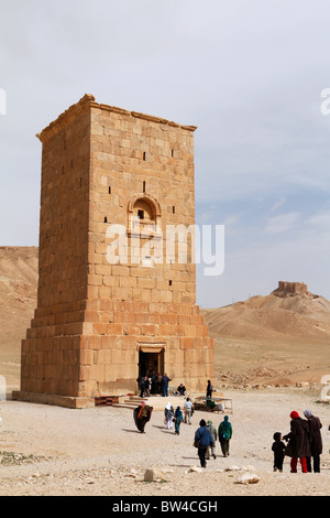 Altes Grab im Tal der Gräber in der Nähe von Palmyra in Syrien Stockfoto