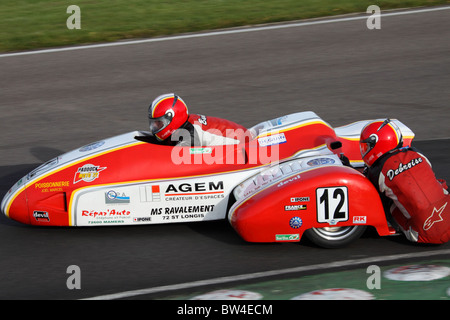 Internationale Sidecar Festival Mallory Park Oct 2010 Stockfoto