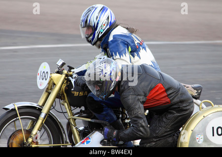 Internationale Sidecar Festival Mallory Park Oct 2010 Stockfoto