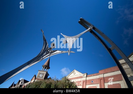 Empowerment-Skulptur Lincoln von Stephen Broadbent gesponsert von Alstom Power, November 2010 Stockfoto