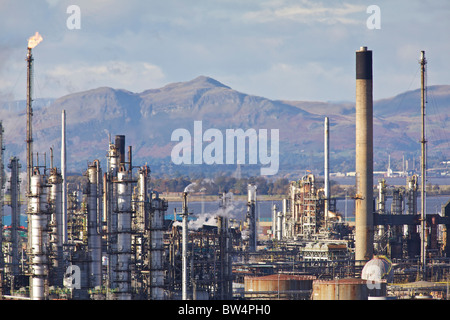 Nahaufnahme von Öl-Raffinerie Grangemouth, Schottland Stockfoto