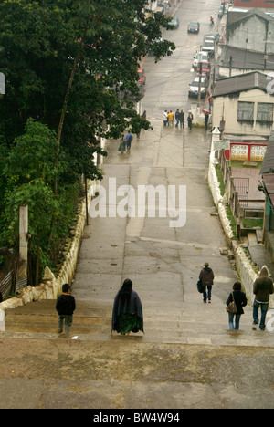Ansicht von Coban von Templo El Calvario Kirche, Coban, Alta Verapaz, Guatemala Stockfoto