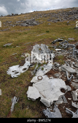 Wellington-Bomber Crash Site, Black Mountain, Brecon Beacons, Wales, UK Stockfoto