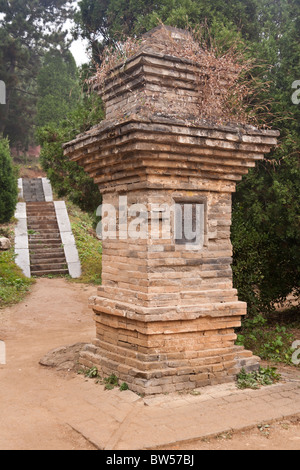 Pagode in der Pagode Waldfriedhof, Shaolin Tempel, Song Shan, nahe Dengfeng in Zhengzhou, Provinz Henan, China Stockfoto
