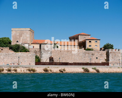 Festung in Faro Hafen, Algarve, Portugal Stockfoto