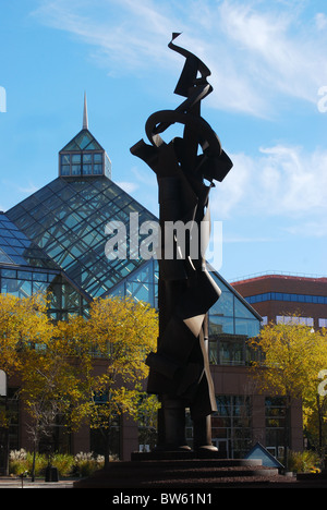 Paley Skulptur vor einem Bausch & Lomb Ort Rochester, NY Stockfoto