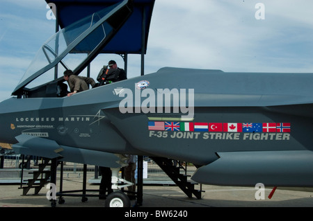 Paris, Fra-nce, Messe, Lockheed Martin Kampfjet, Flugzeuge auf dem Display, der Paris Air Show in Le Bourget Flughafen, F-35 Stockfoto