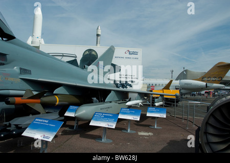 Paris, Fra-nce, Handelsmesse, Eurofighter Typhoon Fighter Jet on Display at Paris Air Show, The Bourget Airport, Salon du bourget Stockfoto