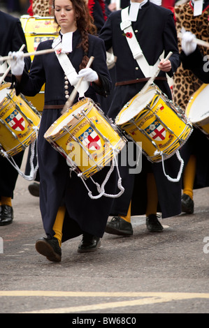 Christs Krankenhaus Schul-Band, der Oberbürgermeister Show, London, 2010 Stockfoto