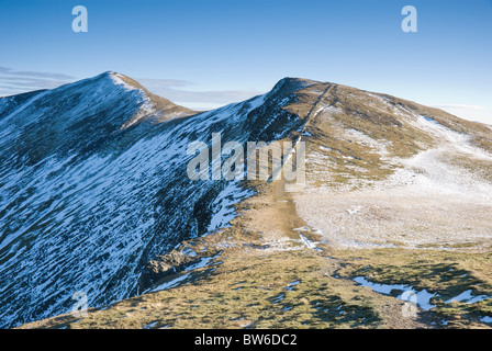 Grisedale Pike im Winter, Lake District, Cumbria Stockfoto