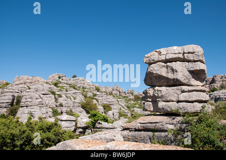 Naturpark El Torcal in Antequera, Spanien Stockfoto