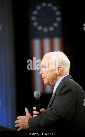 John McCain Präsidentschaftswahlkampf Station in New York Stockfoto