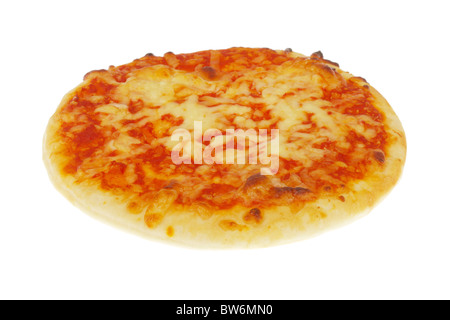 Mini Käse und Tomaten Pizza Stockfoto