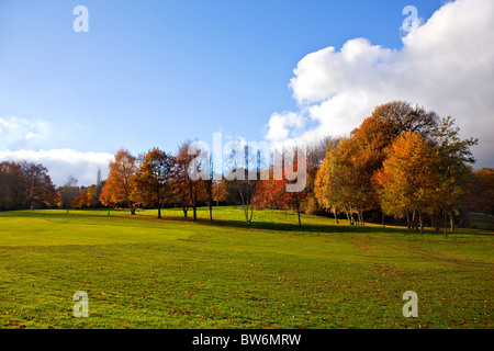 Eine Landschaftsansicht über Beauchief Golfplatz in Sheffield, South Yorkshire England Großbritannien Stockfoto