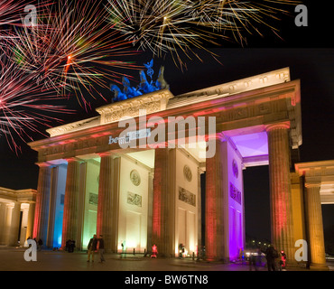 Brandenburger Tor, Berlin, Deutschland - Festival of Lights 2008 / Brandenburger Tor Stockfoto