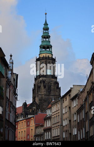 Gotische Kathedrale von SS Stanislav und Vaclav. Swidnica, Niederschlesien, Polen. Stockfoto