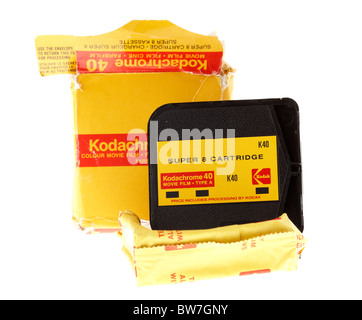 Kodak Kodachrome super8 Cine Film Filmkassette Stockfoto