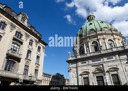 Friedrichs-Kirche, im Volksmund bekannt als die Marmorkirche (Dänisch: Marmorkirken) ist eine Kirche in Kopenhagen Stockfoto