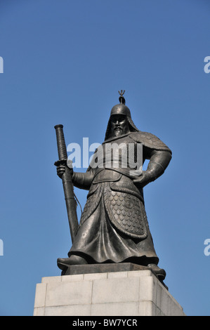 Admiral YI Sun Shin Denkmal, Seoul, Südkorea Stockfoto