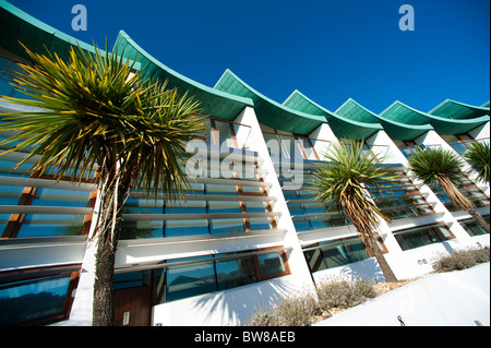 Ultra moderne preisgekrönten Nautilus Apartments im Westward Ho! Devon, UK Stockfoto