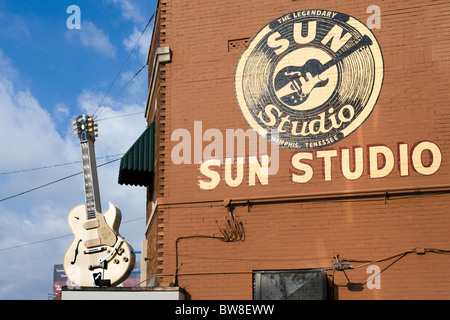 Die historische Sun Studio auf Union Avenue, Memphis, Tennessee, USA Stockfoto