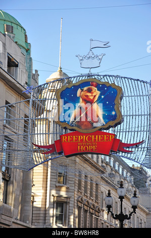 Christmas Lights, Regent Street, West End, City of Westminster, Greater London, England, Vereinigtes Königreich Stockfoto