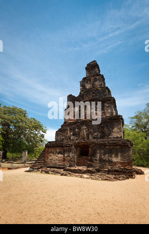 Satmahal Prasada. Viereck, Polonnaruwa, Sri Lanka Stockfoto