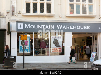 Berg-Lager-Shop in UK Stockfoto