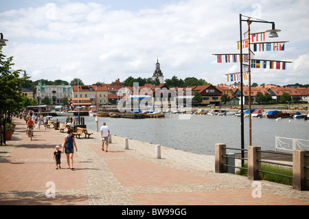 Västervik Hafen Schweden schwedische Stadt Urlaub Resort Süd-Ost Küste Küstenstadt Ostsee Urlaub Resorts Urlaub vac Stockfoto