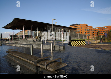Gebäude der Nationalversammlung für Wales in Cardiff Bay South Wales UK Stockfoto