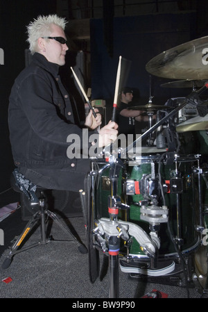 Anti-Flag bei Sound-Check Stockfoto