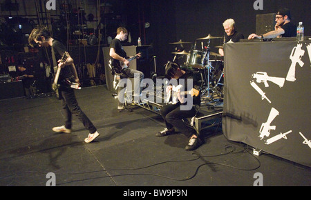 Anti-Flag bei Sound-Check Stockfoto