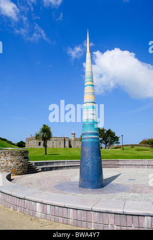 Bude Light vor Bude Castle, Bude, North Cornwall, England. Stockfoto