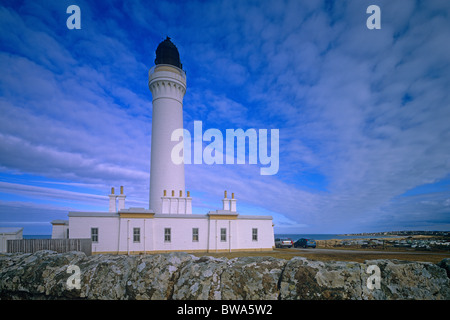 Covesea Skerries Leuchtturm am Lossiemouth, Moray Firth, Schottland Stockfoto