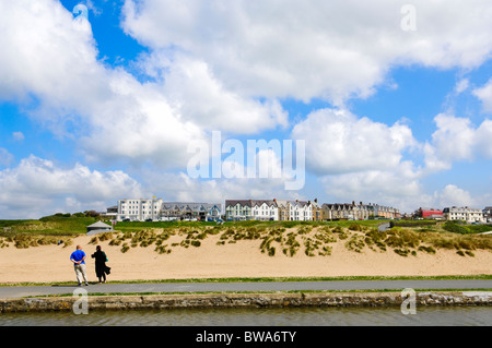 Bude in North Cornwall gesehen von der Bude Kanal. England. Stockfoto