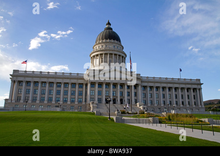 Die Utah State Capitol Gebäude auf dem Capitol Hill in Salt Lake City, Utah, USA. Stockfoto