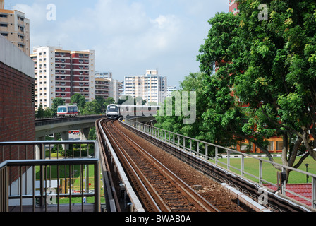 Eine MRT-Zug in Singapur Stockfoto
