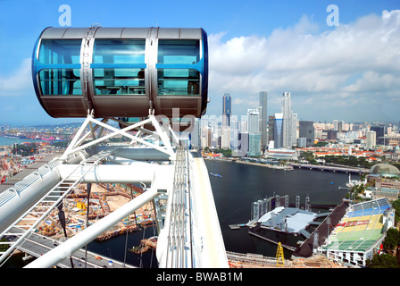 Teil des Singapore Flyer, größte Rad der Welt Stockfoto