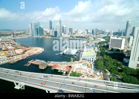 Blick vom Singapore flyer Stockfoto