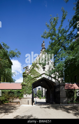 Cobb Gate, Universität von Chicago, Illinois, USA Stockfoto