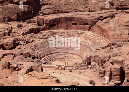 Nabatäer Theater, Petra, Jordanien Stockfoto