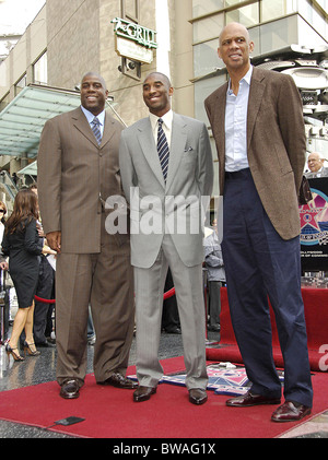 Stern auf dem Hollywood Walk of Fame für Jerry Buss Stockfoto