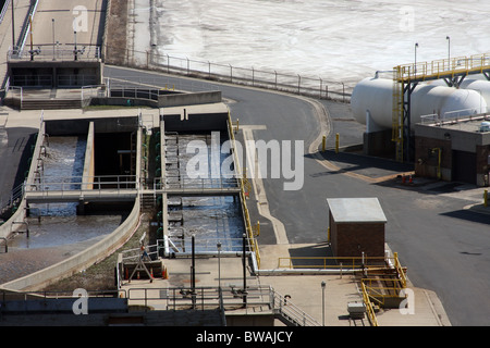 Sanitär Abwasser Behandlung Pflanze Jones Insel Milwaukee Wisconsin Stockfoto