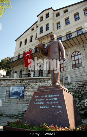 Statue von Mustafa Kemal Atatürk (Inebolu, Türkei) Stockfoto