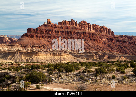 Sandsteinformation im Black Dragon Canyon direkt an der Interstate 70 im östlichen Utah, USA Stockfoto