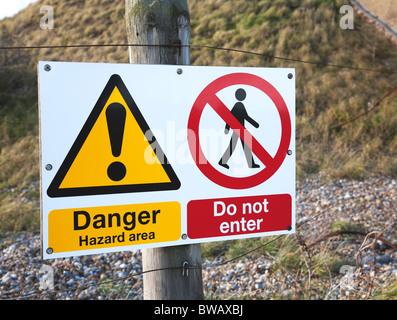 Warnschild Stockfoto