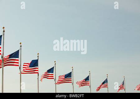 Amerikanische Flaggen Stockfoto