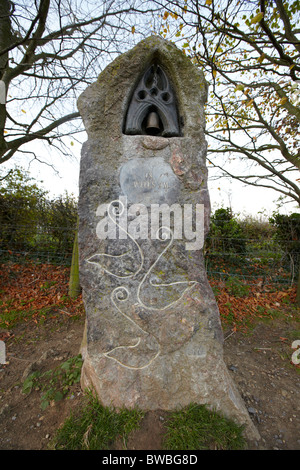 Skulptur in der Nähe von Glastonbury Tor Somerset UK Europe Stockfoto