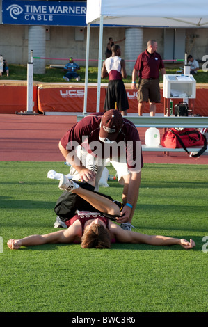 Austin, TX 5. Juni 2009: Universität Interscholastic Liga (UIL) Staat Track Meet, Freitag sessions Stockfoto