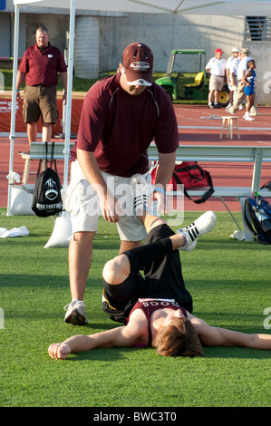 Austin, TX 5. Juni 2009: Universität Interscholastic Liga (UIL) Staat Track Meet, Freitag sessions Stockfoto